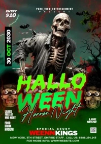 halloween horror night A3 template