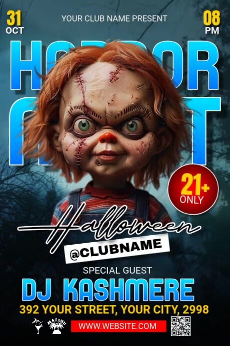 Plantilla de Halloween Horror Night | PosterMyWall
