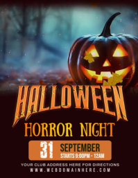 Halloween horror night flyer template