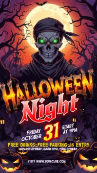 Halloween Horror Night Instagram Story template