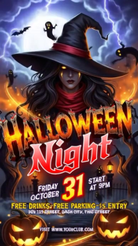 Halloween Horror Night Instagram Story template