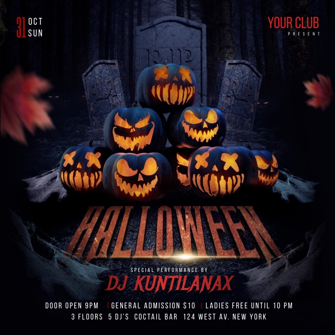 Halloween Horror Night Instagram Template PosterMyWall