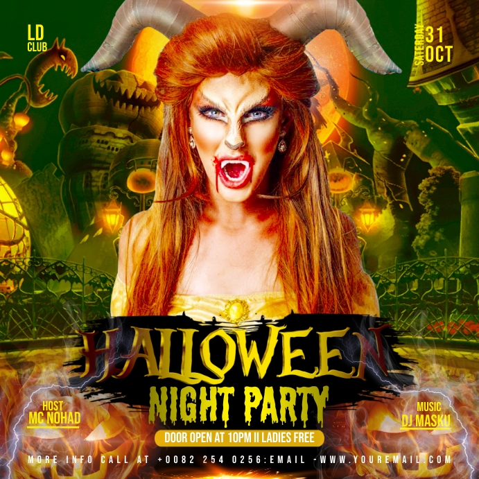 Copy of Halloween horror night party PosterMyWall