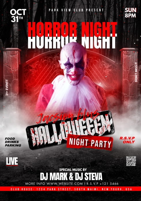 Copy of Halloween horror party ad | PosterMyWall