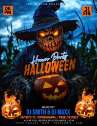 Halloween horror party Flyer (US Letter) template