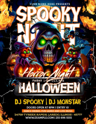 HALLOWEEN HORROR PARTY Flyer (US Letter) template