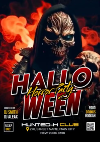 Halloween Horror Party Flyer A4 template