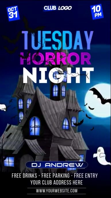 halloween /horror/spooky/trick or treat party Template | PosterMyWall