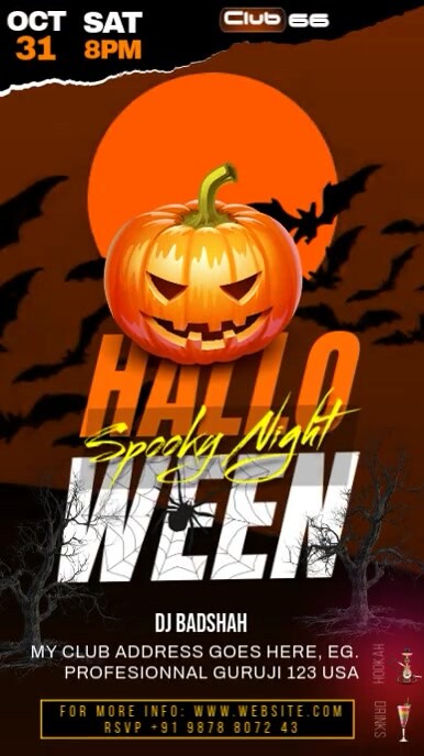 halloween /horror/spooky/trick or treat party Template | PosterMyWall