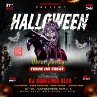 Halloween house party Square (1:1) template