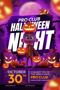 Halloween House Party Plakat template