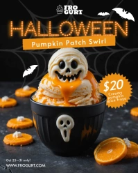 Halloween Ice cream minimal instagram post template