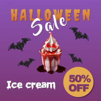 Halloween Ice Cream Sale Instagram Post template