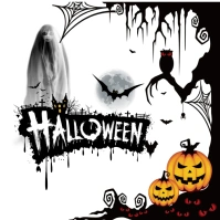 Halloween Illustration, Halloween, flyer  Hap Logo template