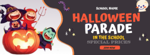 Brown Halloween School Parade Facebook-coverfoto Template