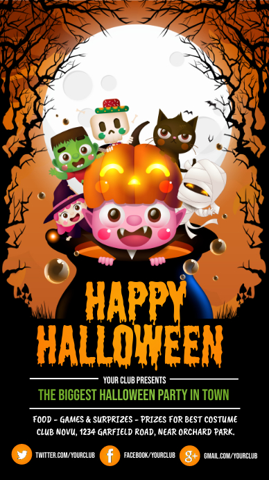 halloween instagram story, halloween template