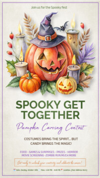 Bianco Halloween Event เรื่องราวบน Instagram Template