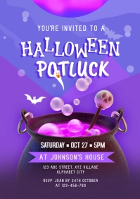 Halloween Invitation A4 template
