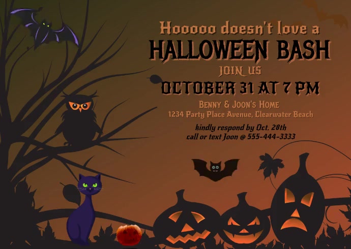 halloween invitation template postermywall halloween invitation template