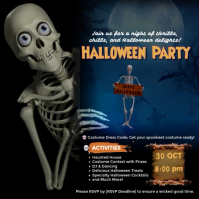 Black Halloween Party Iphosti le-Instagram Template