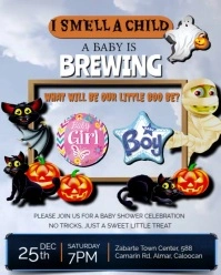 Halloween Joyful Baby Shower Instagram Portrait template