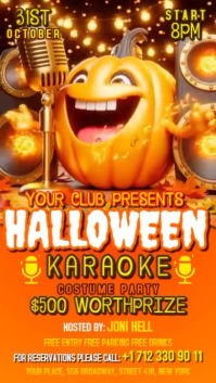 Halloween Karaoke Digital Display (9:16) template