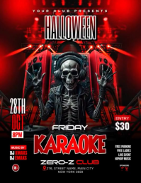 Halloween Karaoke Flyer (US Letter) template