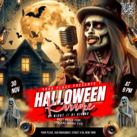 Halloween Karaoke Instagram Post template