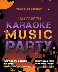 HALLOWEEN KARAOKE MUSIC PARTY Instagram Portrait template