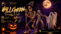 Hitam Halloween Karaoke Night งานแสดงผลงานแบบดิจิทัล Template
