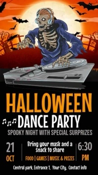 Orange Halloween Instagram Story template