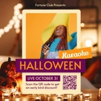 Halloween Karaoke Slideshow Video Post Square (1:1) template
