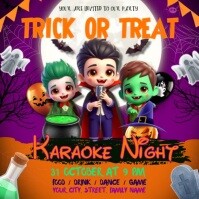 Halloween Karaoke Square (1:1) template