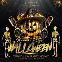 Halloween Karaoke Square Square template