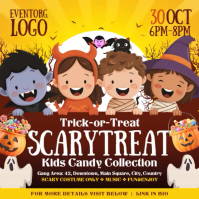 Halloween Kids Candy Collection Post Template