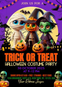 Halloween Kids A2 template