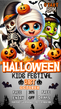 Halloween Kids Digital Display (9:16) template