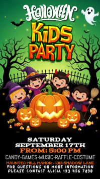 Sort Halloween Kids Party Instagram Story Template