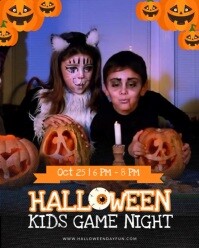 Halloween Kids Game Night Video Post Instagram Portrait template