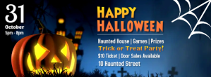 黑色 Halloween Party Facebook Cover Photo Template