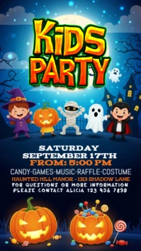 Halloween Kids Party Instagram Story template