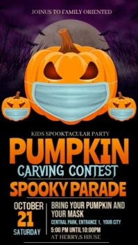 Purple Halloween Video Instagram Story template