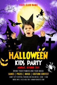Halloween Kids Party Flyer Template | PosterMyWall