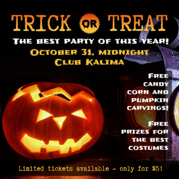 Halloween Kinder Party Einladung Instagram Post Vorlage Vorlage Postermywall