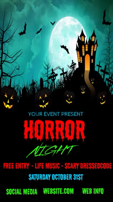 Halloween kids template, flyer, poster candy Instagram Story
