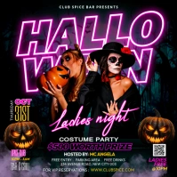 Halloween ladies night Instagram post template