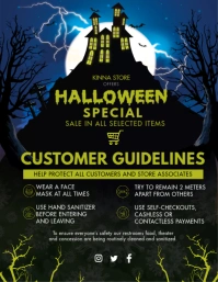 Halloween Mall Shopping Guidelines Flyer (US Letter) template
