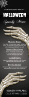 Halloween menu, party,event Media Página Oficio template
