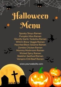 Halloween Menu Ads A4 template