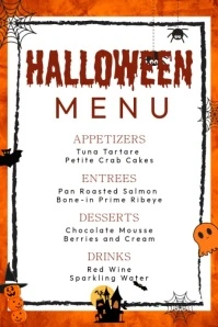 Halloween Menu Ads Poster template